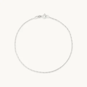 Marylebone Chain Bracelet in Solid White Gold