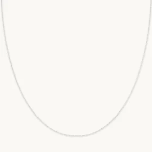 Marylebone Chain Necklace in Solid White Gold