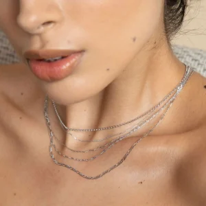 Miyu Chain Necklace in Solid White Gold