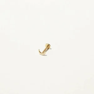 Moon Piercing Stud in Solid Gold