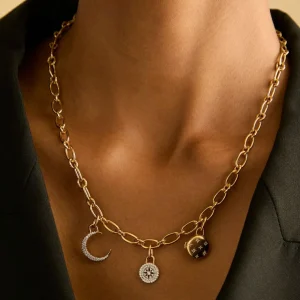 Moon Talisman Charm in Gold