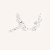 Navette Crystal Climber Studs in Silver