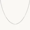 Navette Crystal Necklace in Silver