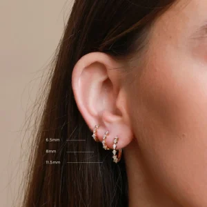 Navette Hoop 8mm in Gold