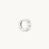 Navette Hoop 6.5mm in Silver