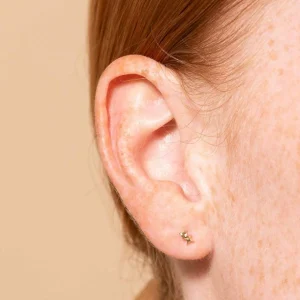 November Citrine Birthstone Earrings in Solid Gold