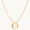 O Initial Bold Pendant Necklace in Gold