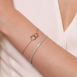 Orbit Crystal Bracelet in Rose Gold