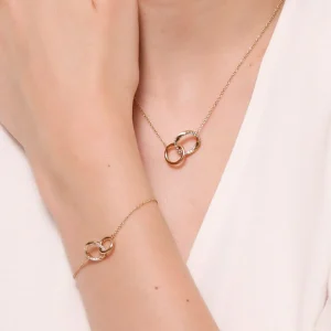 Orbit Crystal Bracelet in Gold