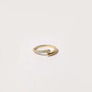 Orbit Crystal Open Ring in Gold
