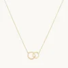 Orbit Topaz Necklace in Solid Gold