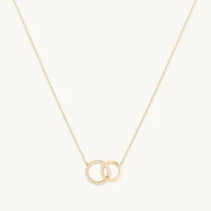 Orbit Topaz Necklace in Solid Gold