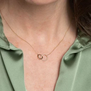 Orbit Topaz Necklace in Solid Gold