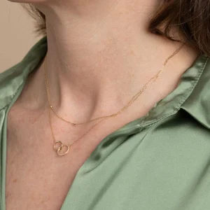 Orbit Topaz Necklace in Solid Gold