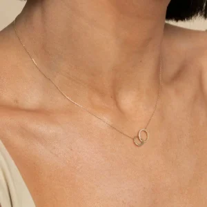 Orbit Topaz Necklace in Solid Gold