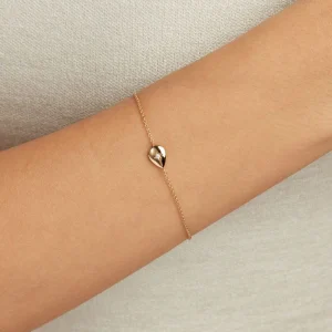 Pear Charm Bracelet in Gold