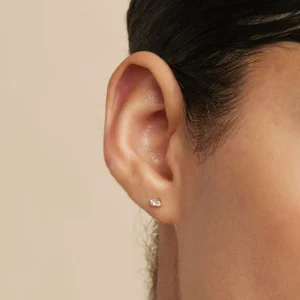 Pear Cluster Stud Earrings in Gold