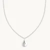 Pear Pendant Necklace in Silver