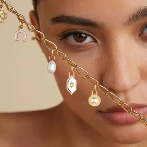 Pearl Talisman Charm in Gold