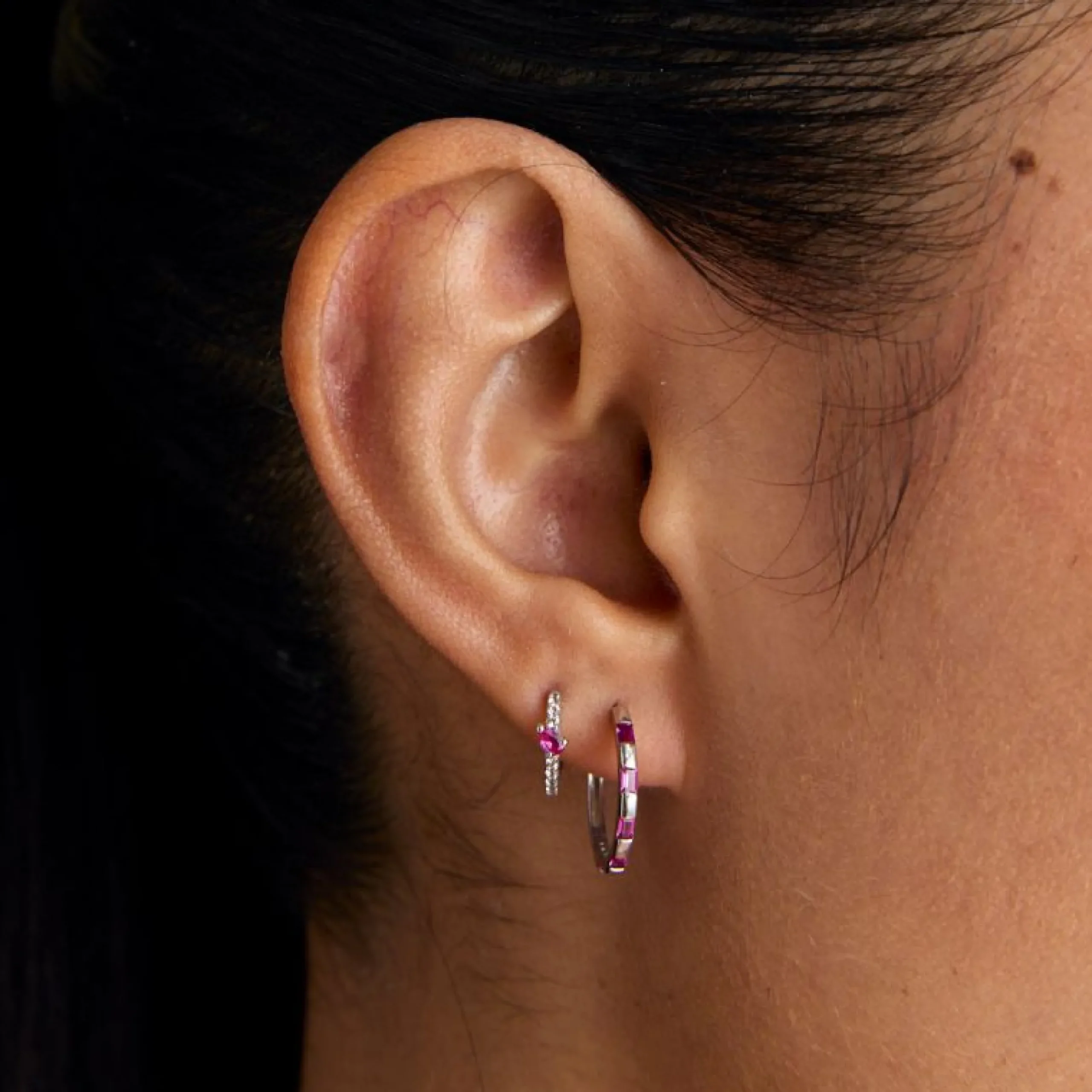 pink_sapphire_baguette_ho_1-1.webp Pink Sapphire Baguette Hoops in Solid White Gold