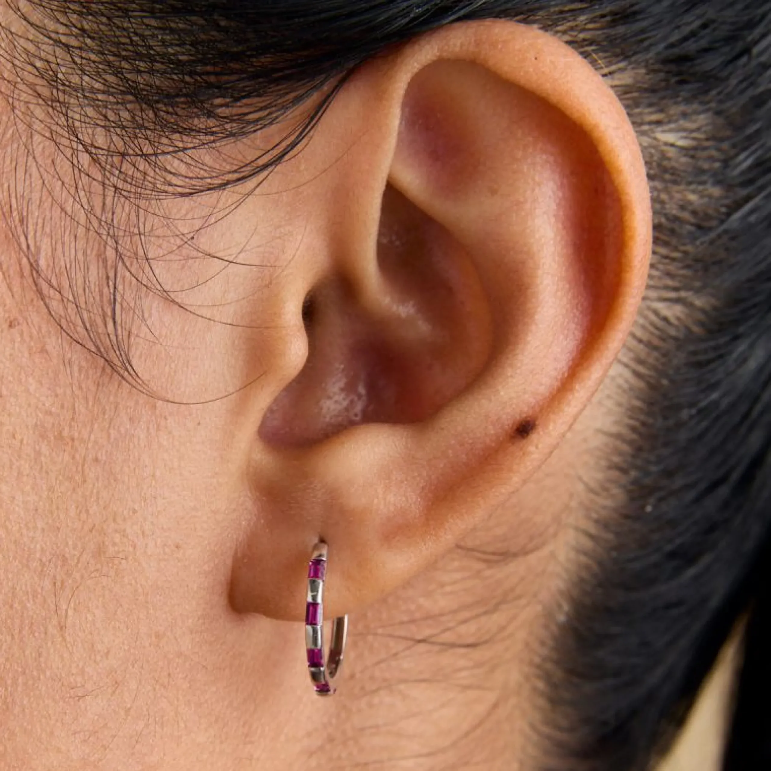 pink_sapphire_baguette_ho_2-1.webp Pink Sapphire Baguette Hoops in Solid White Gold