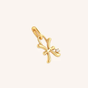 Pisces Zodiac Talisman Charm in Gold