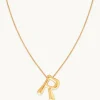 R Initial Bold Pendant Necklace in Gold