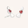 Red Heart Climber Studs in Silver