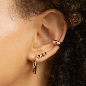 Red Heart Climber Studs in Gold