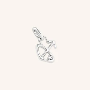 Sagittarius Zodiac Talisman Charm in Silver