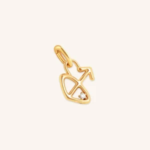 Sagittarius Zodiac Talisman Charm in Gold