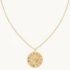 Scorpio Bold Zodiac Pendant Necklace in Gold