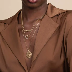 Scorpio Bold Zodiac Pendant Necklace in Gold