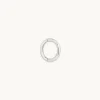 Seamless Hoop 1mm in Solid White Gold