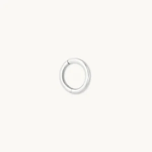 Seamless Hoop 1.2mm in Solid White Gold