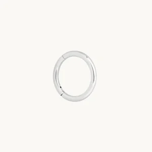 Seamless Titanium Piercing Hoop in Platinum