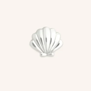 Shell Click Charm in 9k White Gold