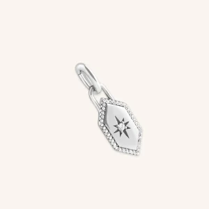 Shield Talisman Charm in Silver