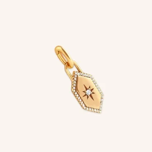 Shield Talisman Charm in Gold