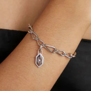 Shield Talisman Charm in Silver