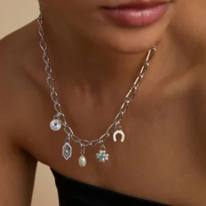 Shield Talisman Charm in Silver
