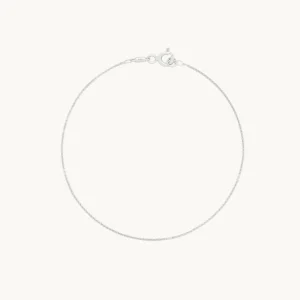 Shoreditch Chain Bracelet in Solid White Gold