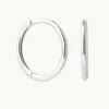 Simple 12mm Hoops in Solid White Gold