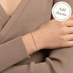 Soho Chain Bracelet in Solid White Gold