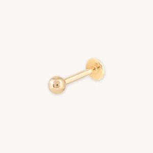 Solid Gold Large Ball Piercing Stud