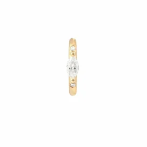 Solid Gold Marquise Rook Hoop