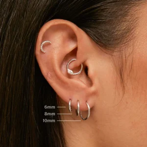 Solid Gold Simple Piercing Hoop