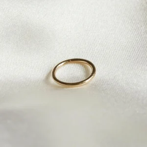 Solid Gold Simple Piercing Hoop
