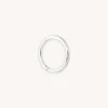 Solid White Gold Simple Piercing Hoop