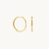 Staple Hoops in Solid Gold